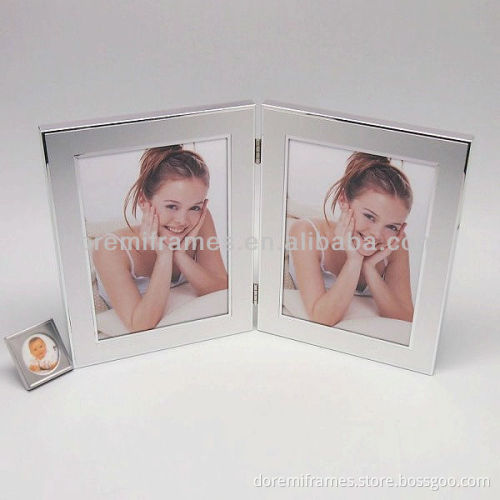 Aluminum faceplates 4" x 6" Sizes available double photo frame for wedding and baby prints